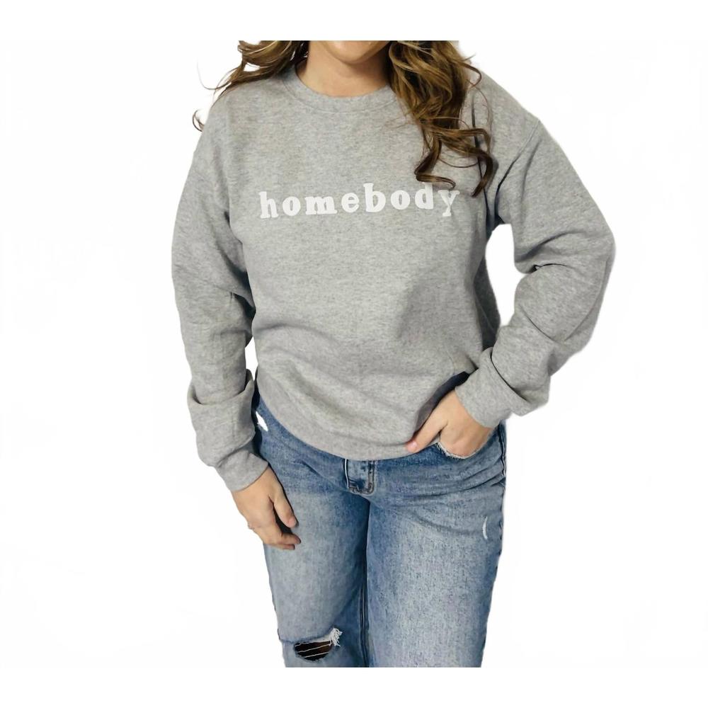 NEW SAVED BY GRACE CO. homebody sweatshirt in heather grey